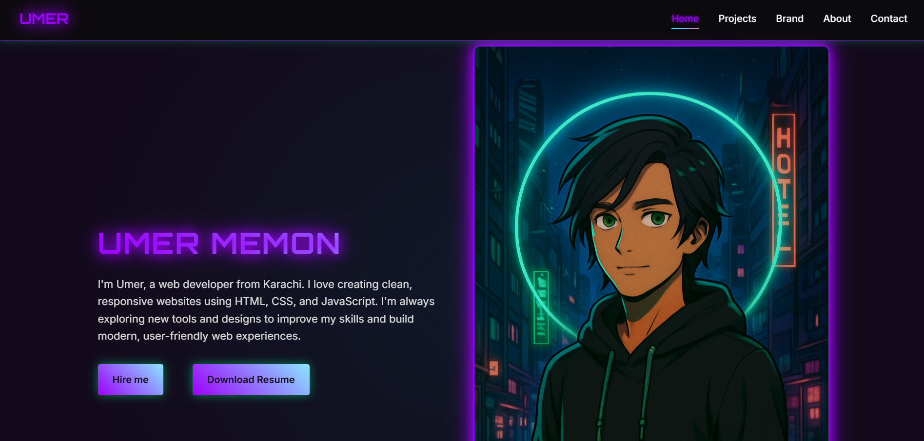 First portfolio website design